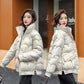 Down Cotton Jacket Winter Loose Korean Color Glossy No-wash Stand Collar Short Cotton Jacket Suitable for Women
