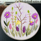 Floral Hand Cross Stitch Embroidery Cloth Starter Kits Needlepoint Color Threads Bamboo Hoop DIY