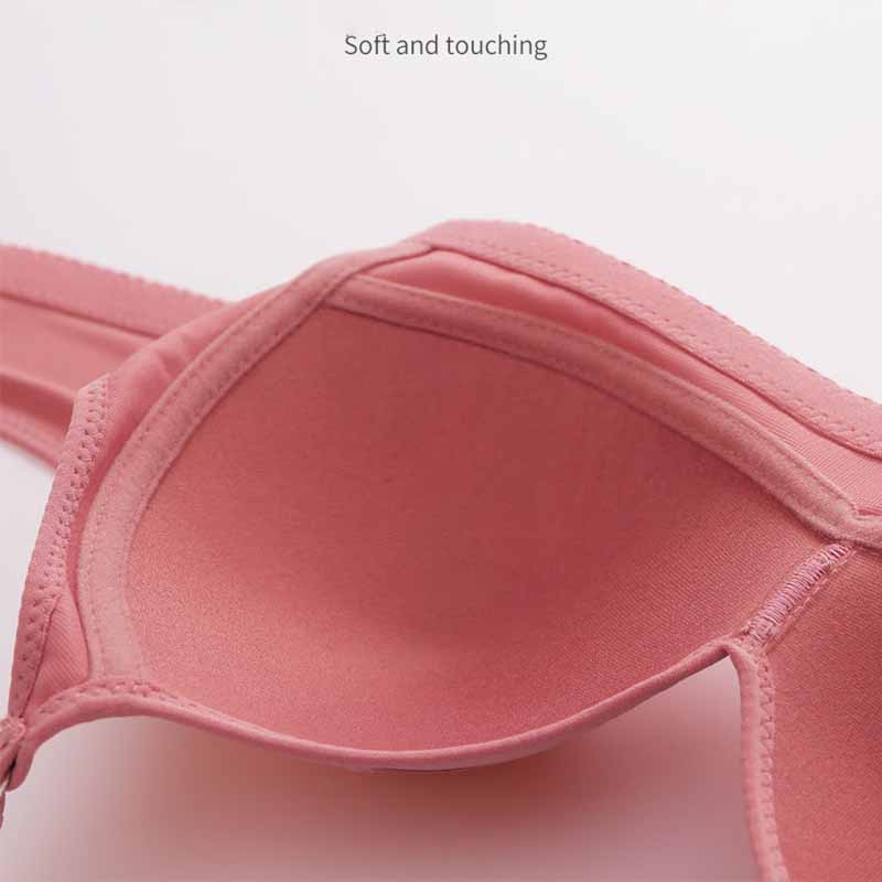Thin Breathable Large Size Lace Edge Design No Steel Ring Sponge Cup Soft Skin-friendly Upper Support Side Gather Fashion Beauty Back Bra