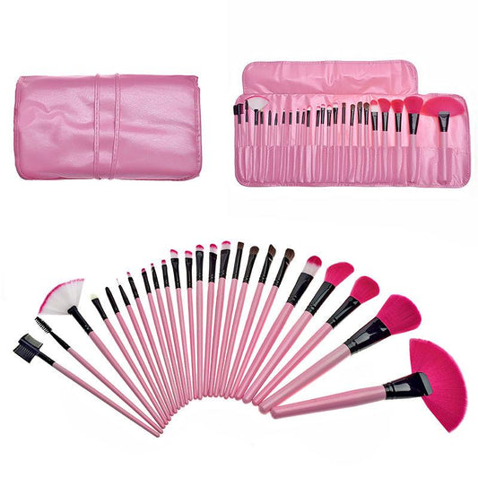32Pcs Makeup Brush Set Pink Foundation Professional Make Up Brushes Set for Clean Tool Beauty Makeup