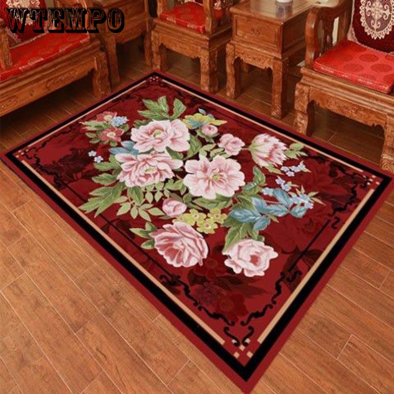 Chinese Style Living Room Carpets Rectangular Rugs Sofa Coffee Table Mat Bedroom Yoga Pad Study