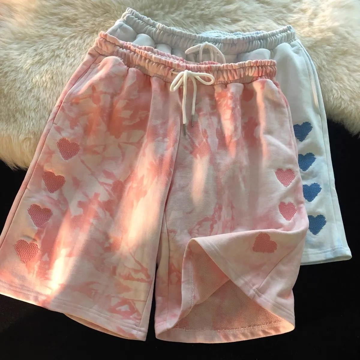 Summer Girl Fitness Cute Jogging Pants Ins Salt Shorts Sports Five-point Pants Female Korean Harajuku Style Student Loose Pants