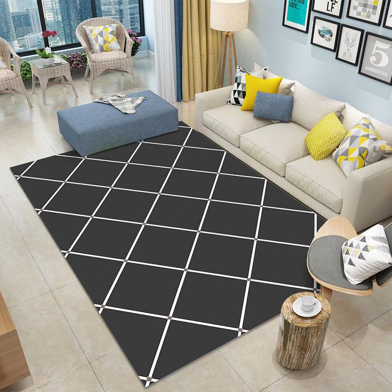Modern Nordic Living Room Carpet Anti-Slip Soft Kids Room Carpets Area Rugs Bedroom Large Mats