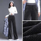 Women's Wide Leg Pants Autumn and Winter High Waist Drape Loose and Thin Plus Velvet Thick Straight-leg Trousers