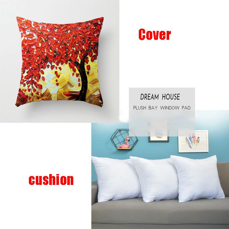 2pcs/set Nordic Flowers Double-sided Printing Sofa Cushion Cover+cushion Sofa Living Room Cushion Head Cushion Car Waist Pillow