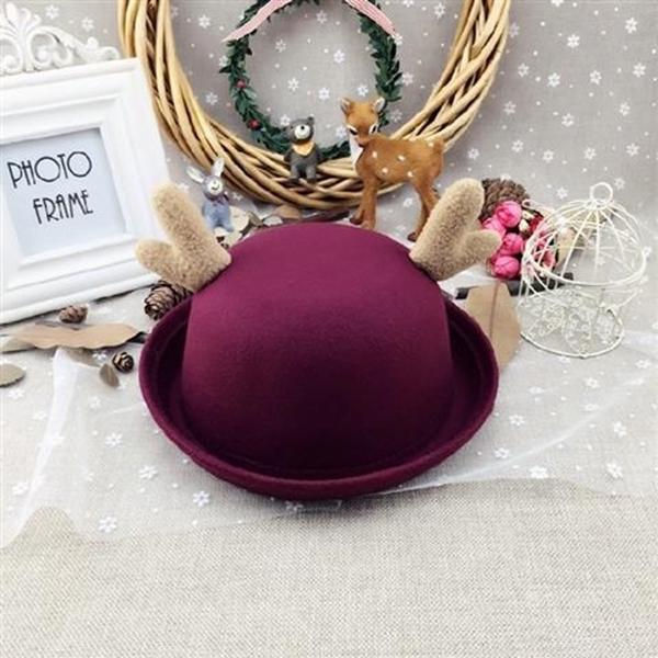 Christmas decoration Christmas hat Winter Christmas gift  Berets Hairy elk hat Woman