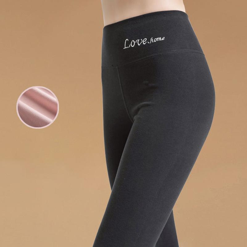 Women Winter Autumn Pants Thermal Underwear Female Tight Wearable Pants Thicken Windproof Comfortable Soft Lining Warm Sweatpants High Elasticity Slim