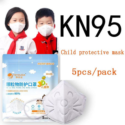 Kids KN95 Dustproof Anti-fog Breathable Masks Filtration 95%  Rate Protection of Children's Health