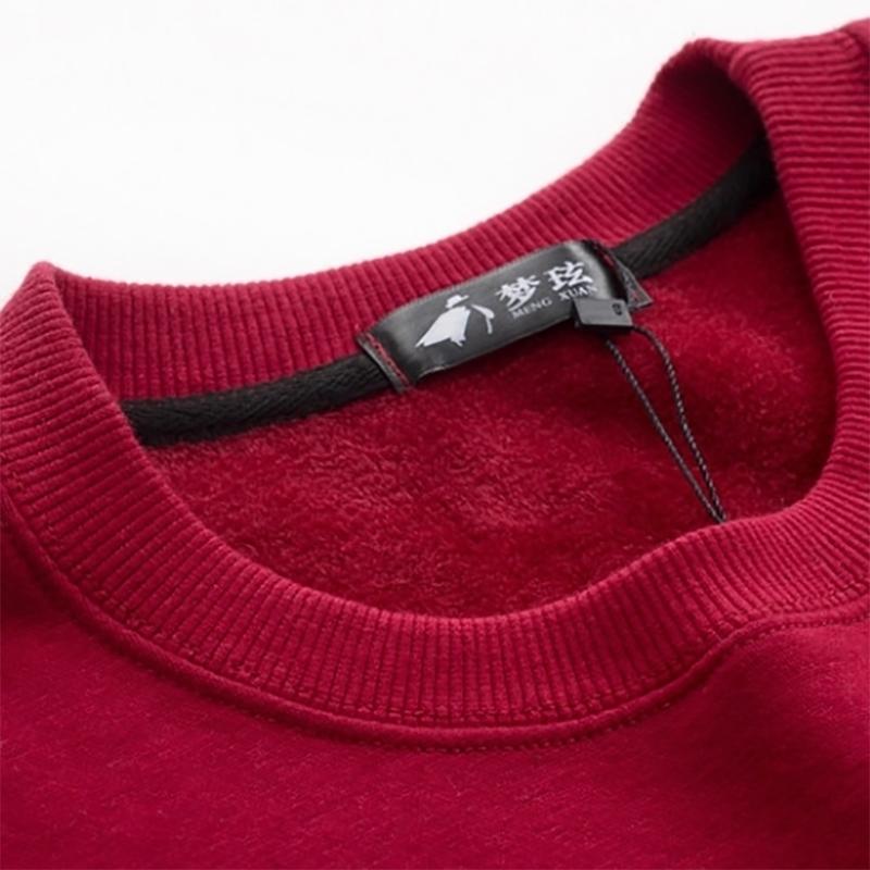 Plus Velvet Padded Men's Sweater Long-sleeved Bottoming Casual Pullover Sweatershirts Loose Outerwear