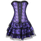 Sexy Corsets Dresses Plus Size Costume Overbust Burlesque Corset and Skirt Lingerie Set  Corselet