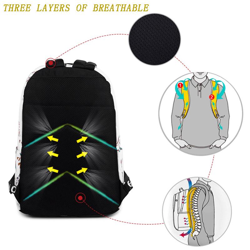 Girls School Bag Student Korean Version of The Large-capacity Waterproof Backpack Small Fresh Printed Backpack Female Bag