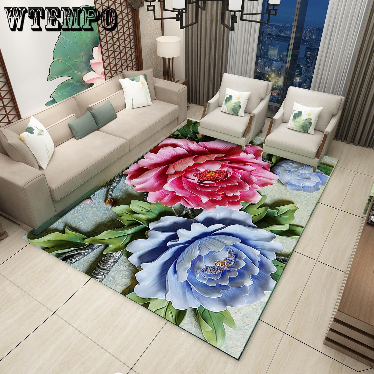 3D Carpet  Living Room Bedroom Hallway Kitchen Bathroom Rug Absorb Water Non-slip Mat