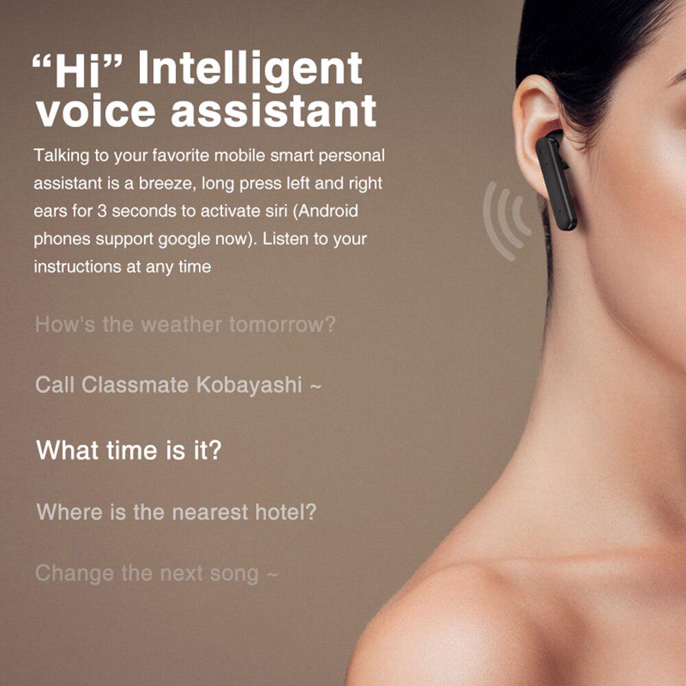 Wireless Headset Bluetooth Power Display Touch Sports Headphone Waterproof Stereo In-ear Earphones