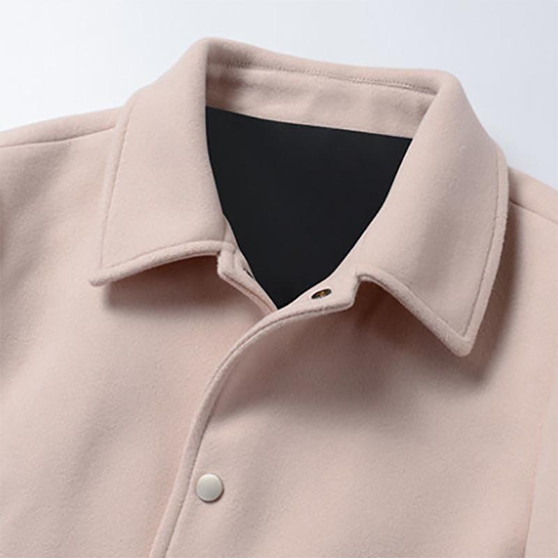 Business Woolen Jacket Young Men's High-end Self-cultivation Wild Solid Color Jacket Trend