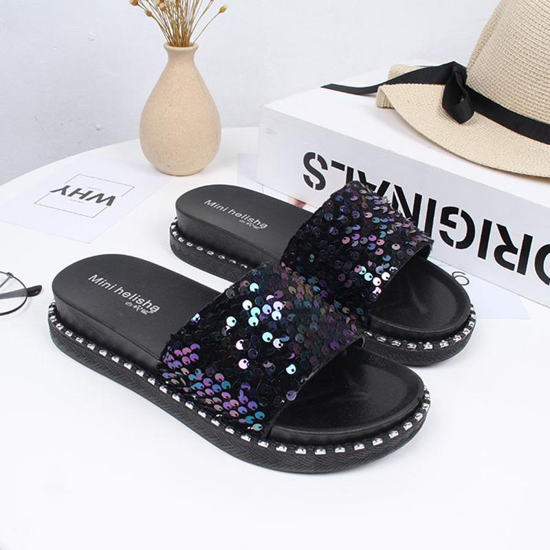 Fashion Thick-soled Slippers Women Wear Korean Shoes In Summer Women's All-match Casual Sandals Women's Comfortable Flat Slippers