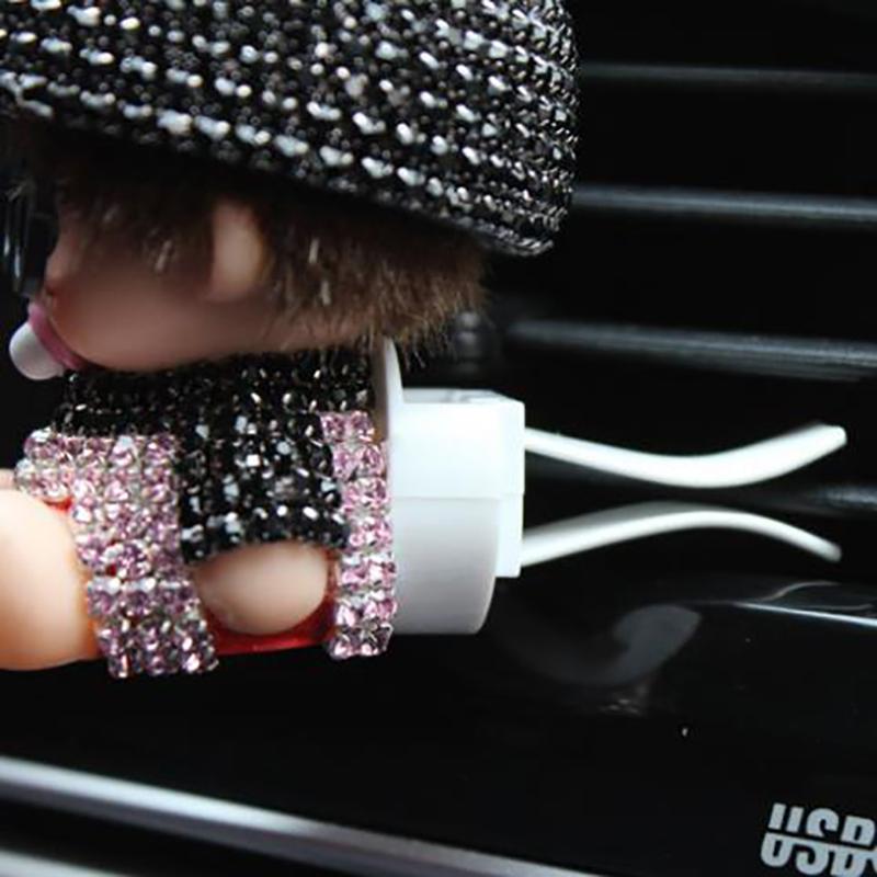 Mini Doll Aroma Diffuser Car Air Conditioning Outlet Plug-in Creative Decoration  Accessories