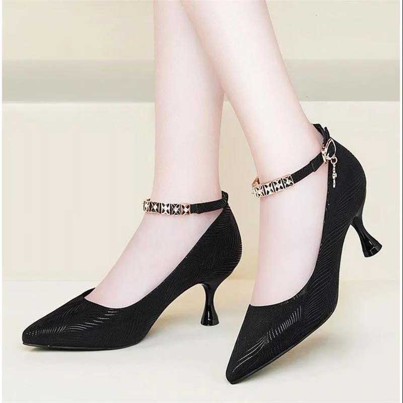 High Heels Women's Single Shoes Stiletto Spring and Autumn All-match Pointed Toe High-heeled Sandals