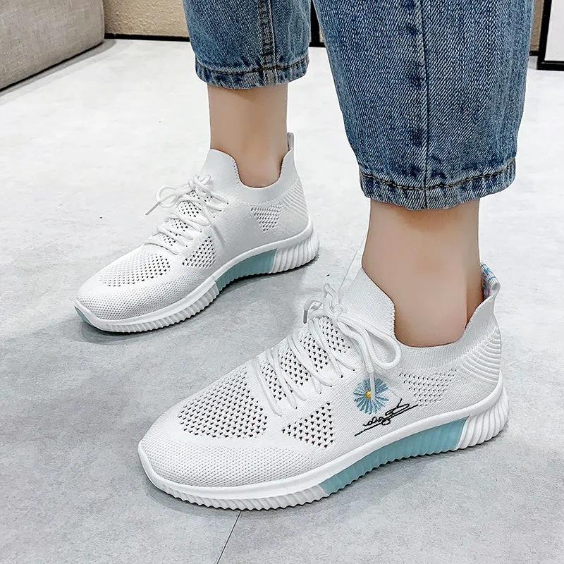 Summer Net Shoes Women's Mesh Hollow Sneakers Women's Casual Soft-soled Running Shoes