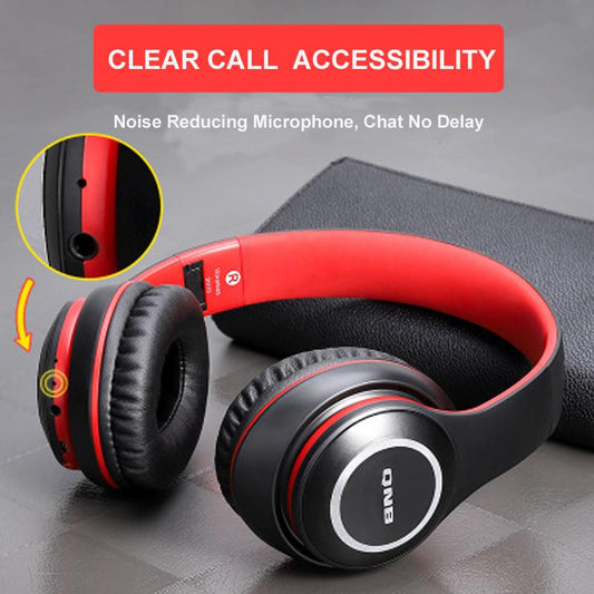 Bluetooth 5.0 HIFI Wireless Earphone Over Ear Monitoring Headphones Bass Noise Cancelling Headset