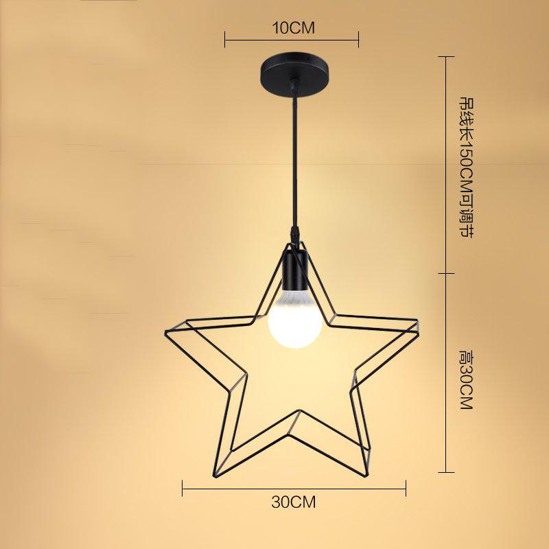 Industrial Style Simple Personality Retro Creative Iron Chandelier Living Room Coffee Bar Bar Lamp