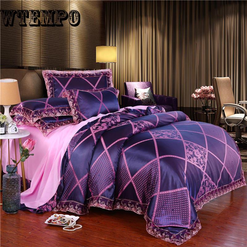 Luxury Cotton Jacquard Bedding Set Bed Cover Egyptian Cotton Bedsheet Duvet Cover Bed Set