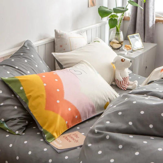 Pure Cotton Pillowcase Double Bedroom Bedding Pillowcase Student Dormitory Pillowcase 48*74cm One Pair