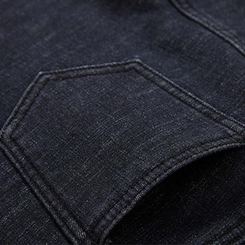 Black Inner Velvet Elastic Waist Jeans Women Plus Velvet Thickened High Waist Korean Student Thin Feet Pencil Winter Women's Pants