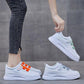 Velcro White Shoes Women Spring All-match Thick-soled Korean Students Casual Breathable Sneakers