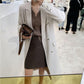 Autumn and Winter Fashion Sweater Pure Color Casual Knitted Jacket V-neck Young Women Cardigan Sweater