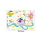 Cartoon Fly Witch Butterfly Flowers Fish Wall Stickers for Kids Rooms Kitchen Bathroom