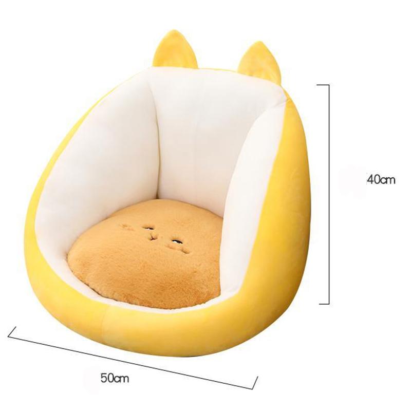 Non-slip Bottom Plush Cushion Semi-surround Tatami Futon Good Flexibility Home Bedroom Living Room Balcony Relax Furniture Removable