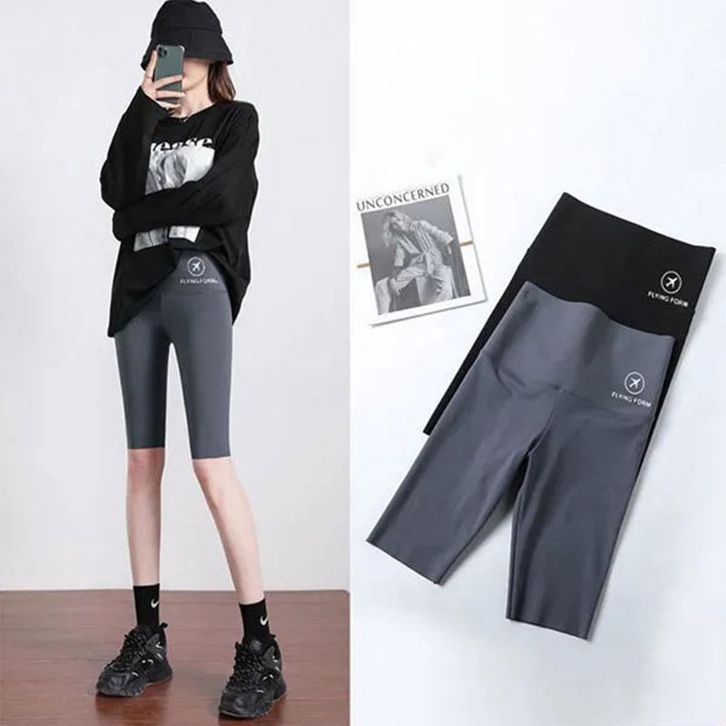 Shark Pants Women's Outer Wear Leggings Summer High Waist Flight Tight Pants Thin Belly Barbie Pants Yoga Fitness Jogging Pants Running Shorts