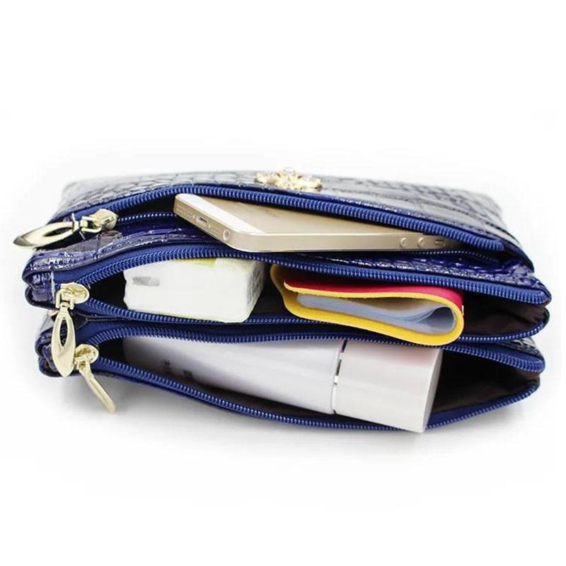 Women Crossbody Shoulder Bags All-match Crown Messenger Handbag PU Leather Casual Small Bag Clutches Mobile Phone Daily Zipper Satchel Handbags