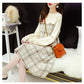Spring and Autumn Dress French Niche Dress Fashion Knitted Loose Sweater Dress Casual Simple Women Sweater Dress