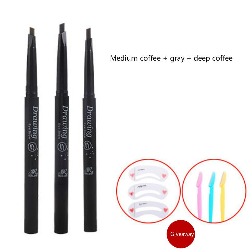 Waterproof sweatproof natural lasting non-fading gift eyebrow knife double-headed eyebrow pencil