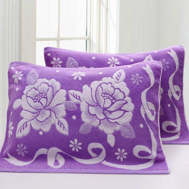 Increase Thicker Soft Comfortable Couple Terry Absorbent Pillow Towel Four Seasons Adult Pure Cotton Cartoon Pillow Towel