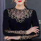 Spring and Autumn Lace Round Neck Bottoming Shirt Women's Long Sleeve Low Neck Top