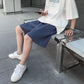 Men's Summer Casual Ice Silk Wide Leg Shorts Men's Thin Versatile Straight Pants Lightweight Breathable Comfortable Loose Five-point Pants
