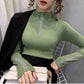 Half-high Neck Bottoming Slim-fit Sweater Women's Fall/winter Fashion Diamond-studded Inner Thick Pullover Sweater