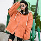 Autumn and Winter Imitation Lamb Wool Jacket Korean Loose Thick Cotton Hooded Casual Female Jacket