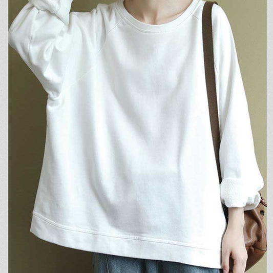 Sweatshirts Women's Spring and Autumn Fashion Round Neck Loose Large Size Casual T-shirt