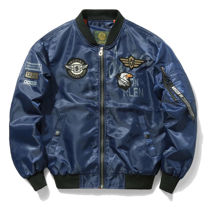Short Large Size Long-sleeved Jacket Men's Jacket Baseball Uniform Ma1 Air Force Pilot Jacket Men