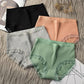4PCS Lace Panties Women's Belly Large Size Underwear Girls 100% Cotton Crotch Antibacterial Middle High Waist Briefs Ladies Comfortable Sexy Lingerie