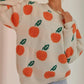 Orange Fruit Winter Knit Sweater, Female Crew Neck Pullover, Long Sleeve Jumper, Women Casual Sweatshirt