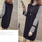 Autumn and Winter Loose Fashion Sweater Dress Mid-length Trumpet Sleeve Pullover Base Skirt Simple Casual Women Sweater Dress