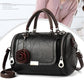 Top-handle Bag Women Handbag Retro Leather Shoulder Handbag Portable Pillow Bag with Rose Pendant