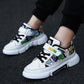 Casual Men's Single Shoes PU Leather Board Shoes White Shoes Waterproof Single Shoes Children's Shoes Low Top