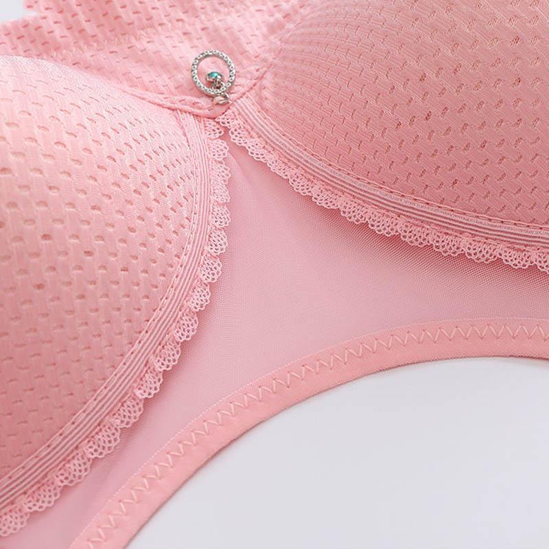 Large Size Thin Non-magnetic Tube Top Anti-glare Gather Full Cups Close Breast Bra No Steel Ring Anti-sagging Comfortable Breathable Bra