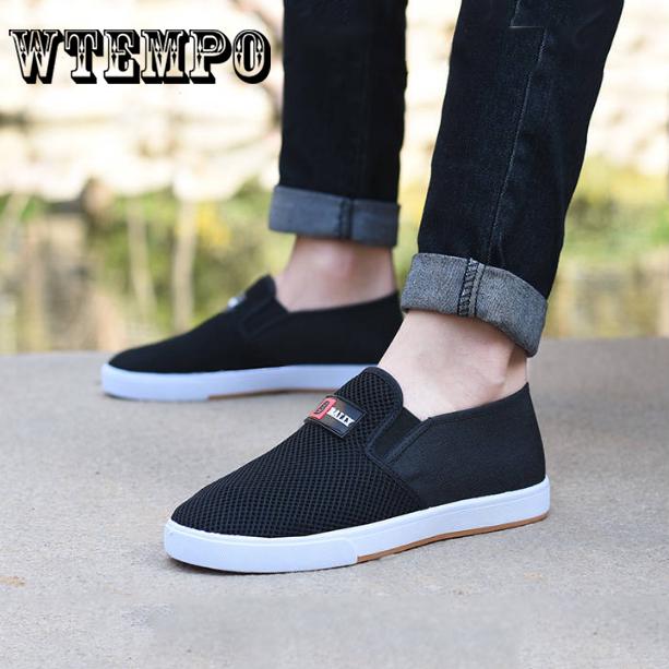 WTEMPO Brand Mens Casual Peas Shoes Men Loafers Slip on Men's Flats Male Driving Shoes