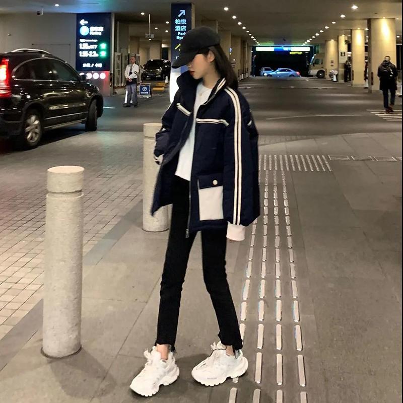 Winter Padded Jacket Women Short Korean Loose Tooling Down Padded Jacket Lovers Padded Jacket